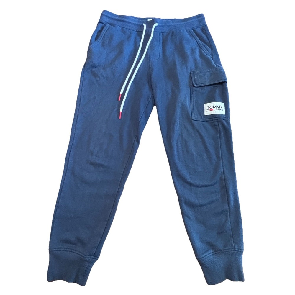 Tommy Hilfiger‎ Tommy Jeans Cotton Vintage Cargo Joggers Men Size Medium Navy